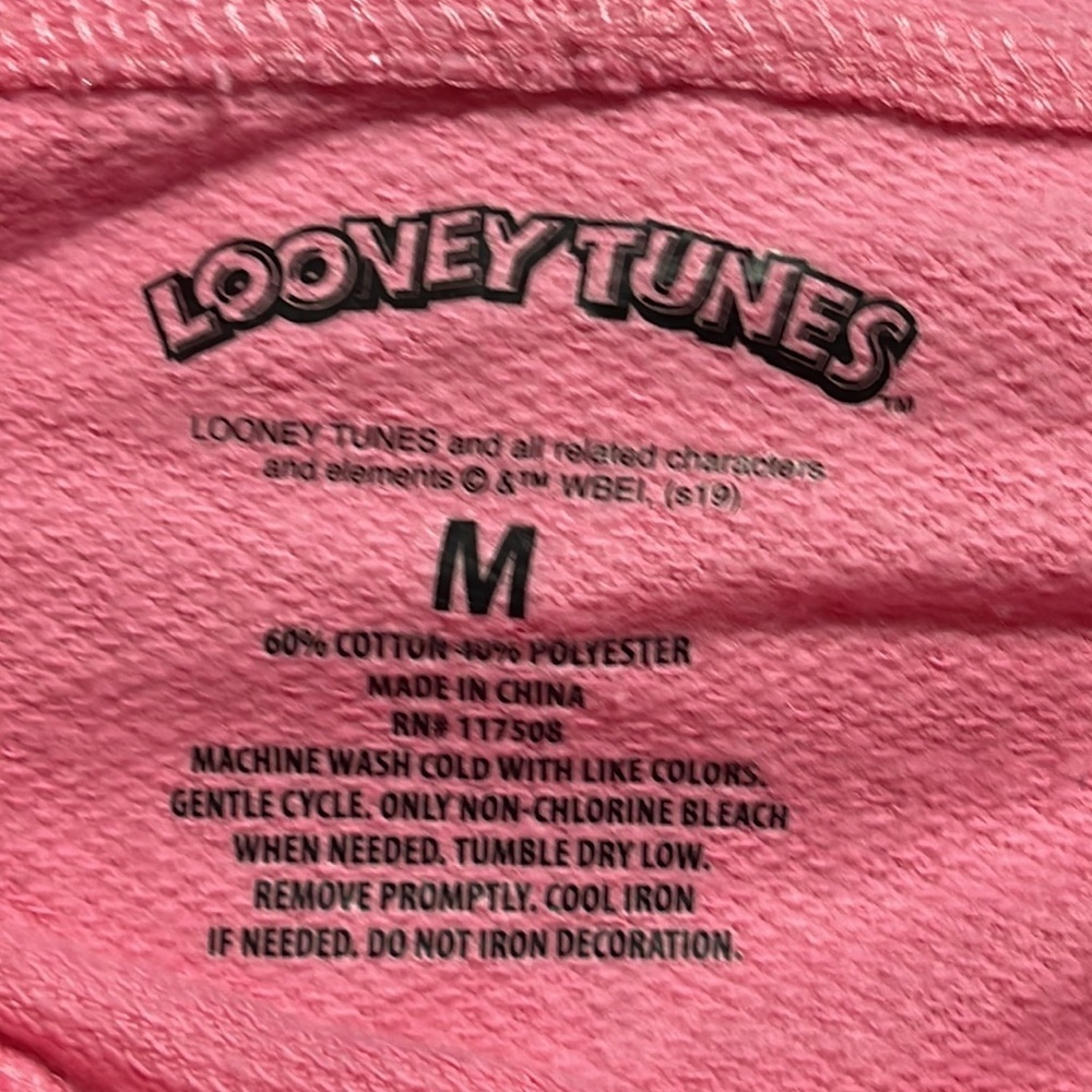 NWOT Looney Tunes crop hoodie M - Picture 5 of 5